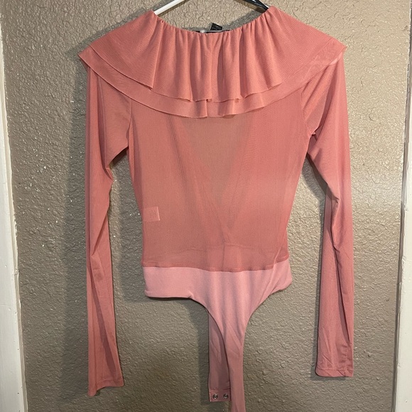 Forever 21 Pink Sheer Mesh Bodysuit - Picture 7 of 7